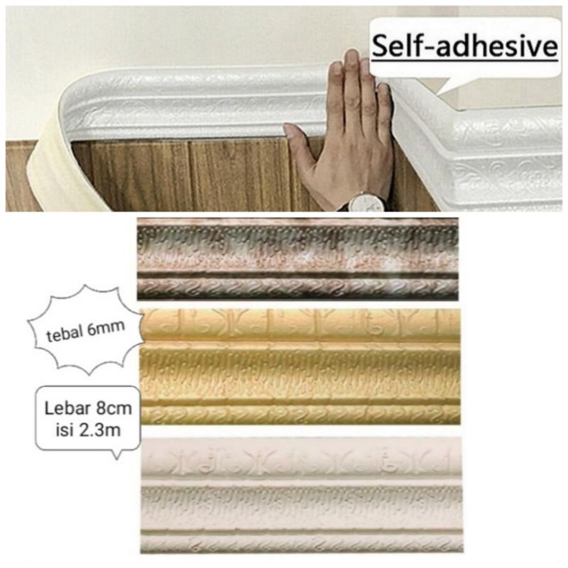list border foam isi 2.3m lebar 8cm tebal 6mm