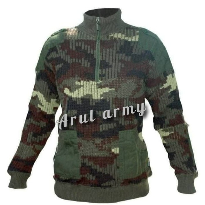 BP Sweater loreng army rajut asli tactical polos kartika keren tebal hangat elastis