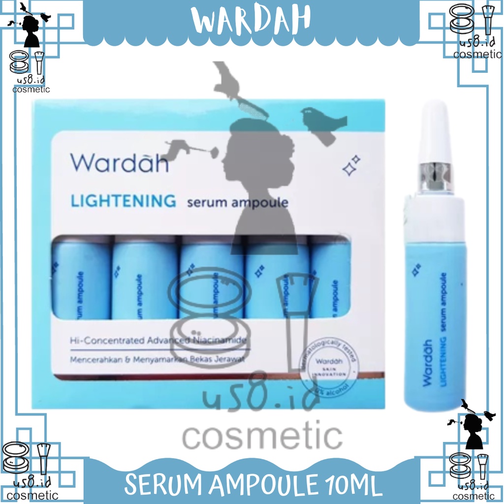 WARDAH LIGHTENING SERUM AMPOUL /SERUM PENCERAH WAJAH (BIJIAN) 5 ML 8 ML 30 ML NIACINAMIDE