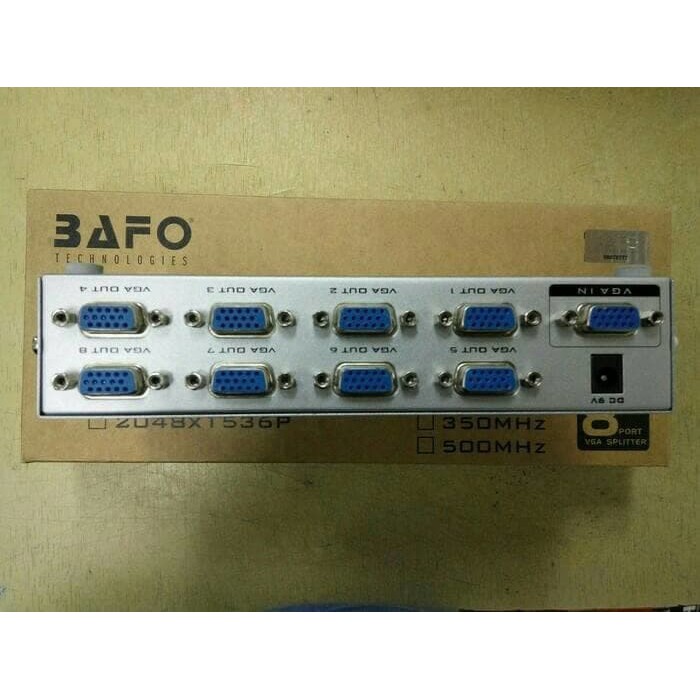 BAFO VGA SPLITTER 1-8 250 MHz / 8 Port