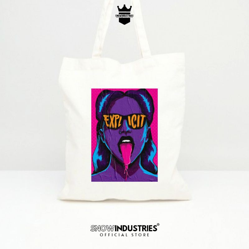 Tote Bag Wanita Pria Baby Kanvas Fashion Pop Art