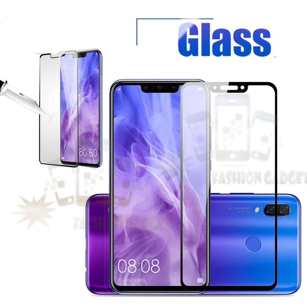 Tempered Glass Huawei Nova 3i Full Colour Bagian Depan Anti Gores Kaca / Screen Protector Pelindung