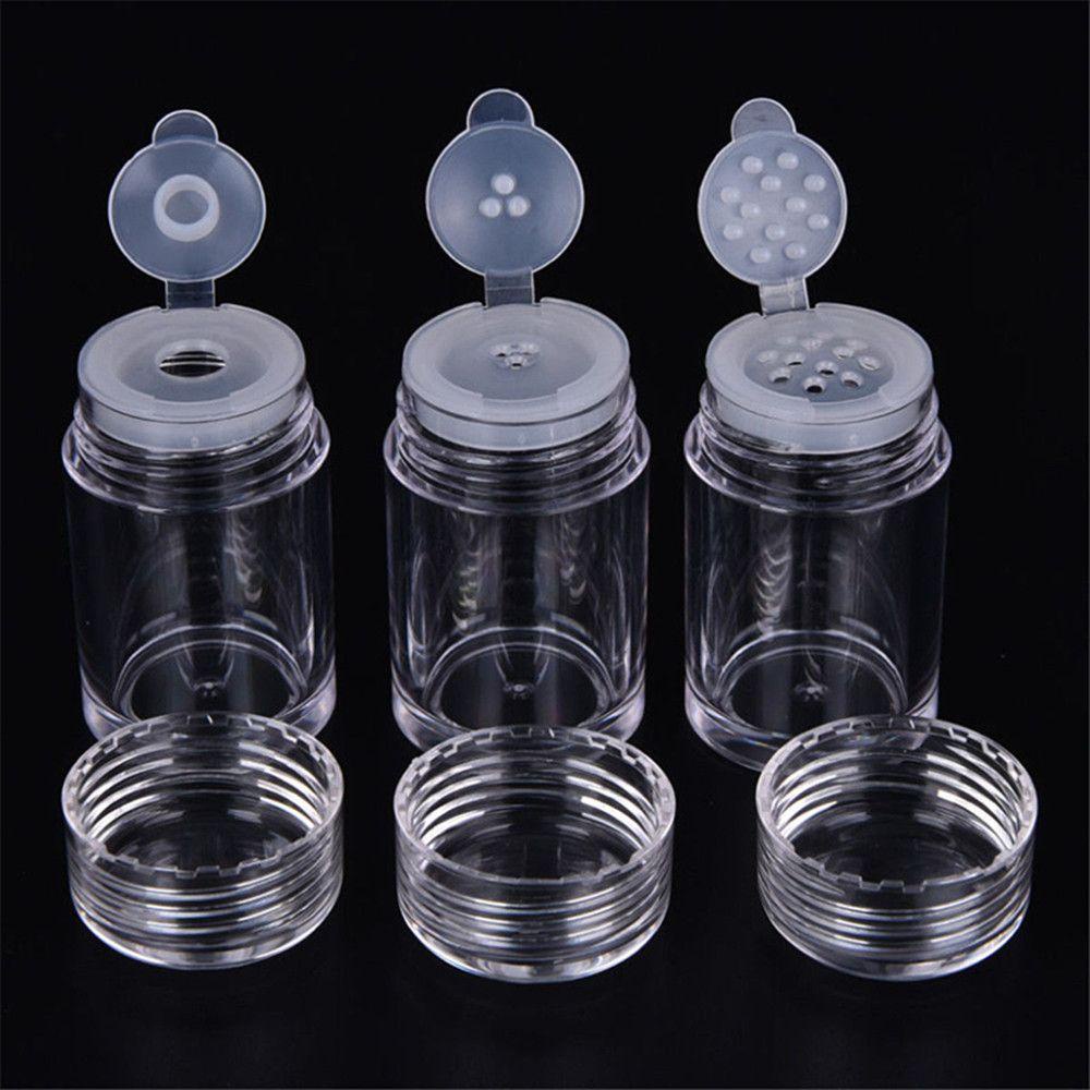 MXBEAUTY 10ml Cosmetic Bottle Clear Cosmetic Sifter Loose Powder Jars Refillable Bottles 1Pc Empty Bottle DIY Screw Lid Makeup Tools