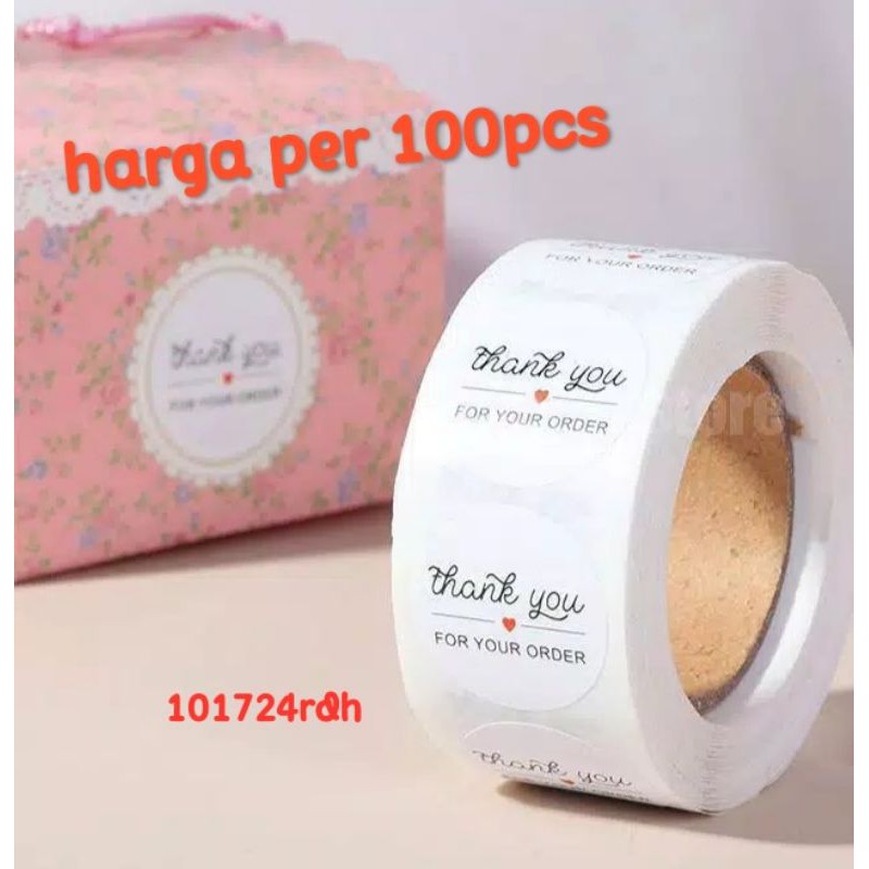 

100PCS STIKER SEGEL LABEL THANK YOU For Your order MURAH UK 2,5CM STICKER PACKING, STICKER MURAH