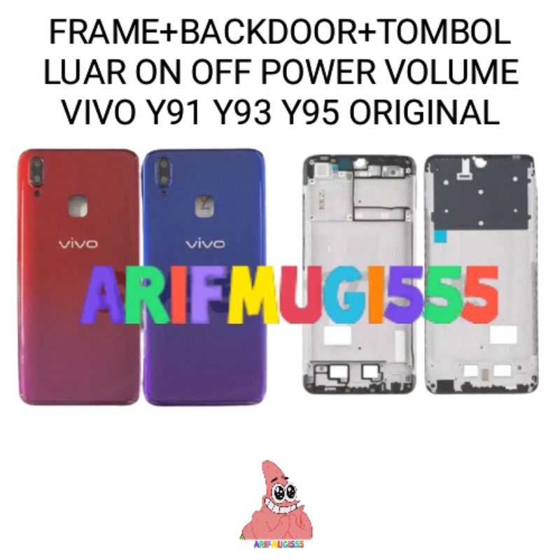 KESING CASING HOUSING FULSET FRAME+BACKDOOR VIVO Y91 Y93 Y95 ORIGINAL