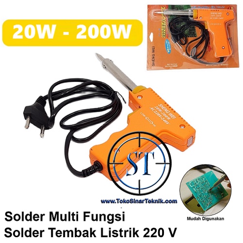 Solder Tembak Mata Kecil 20-200W Pistol Soldering Patri Ujung Mata Solder Kristal Chrystal On Off Elemen Panas Tembakan Solder