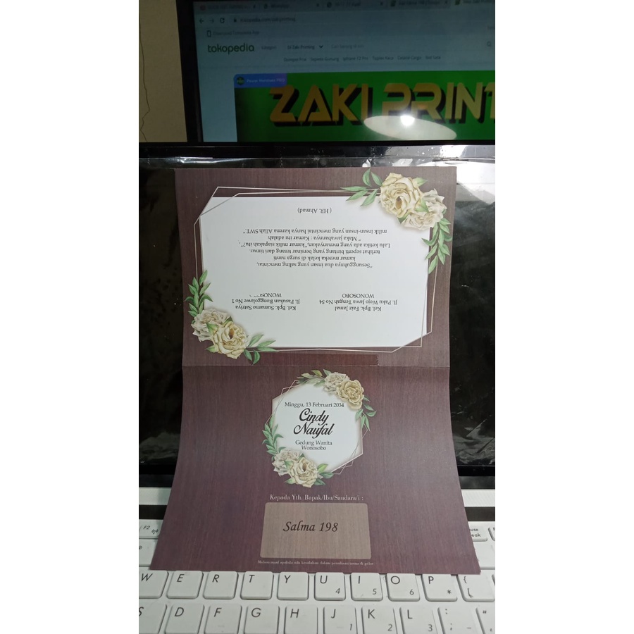 

Blangko undangan pernikahan Salma 198 Free file setting