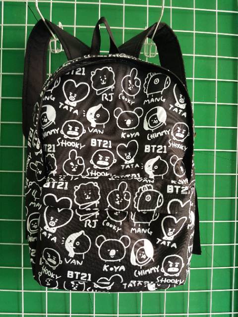 Tas BT21 backpack characters bangtan boys kpop full print ransel premium quality