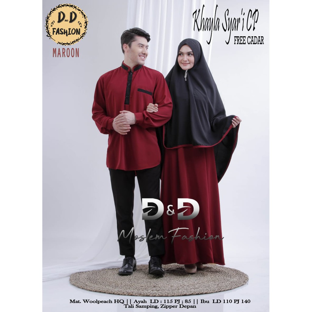 KHAYLA BAJU COUPLE  SYAR'I /BAJU SARIMBIT/BAJU COUPLE MUSLIM