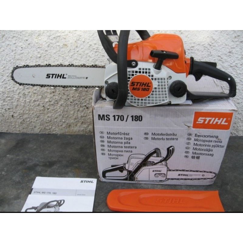 mesin gergaji kayu Chain saw STIHL MS 180 ukuran 16 inch