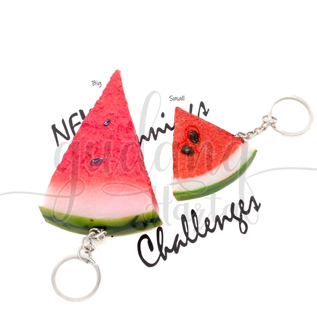 Gantungan Kunci Buah Semangka Keychain Watermelon Unik GH 302273