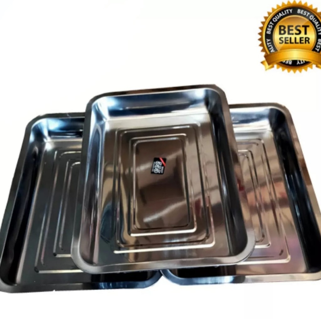 BAKI STAINLES - NAMPAN BAKI STAINLES PERSEGI - BAKI TRAY