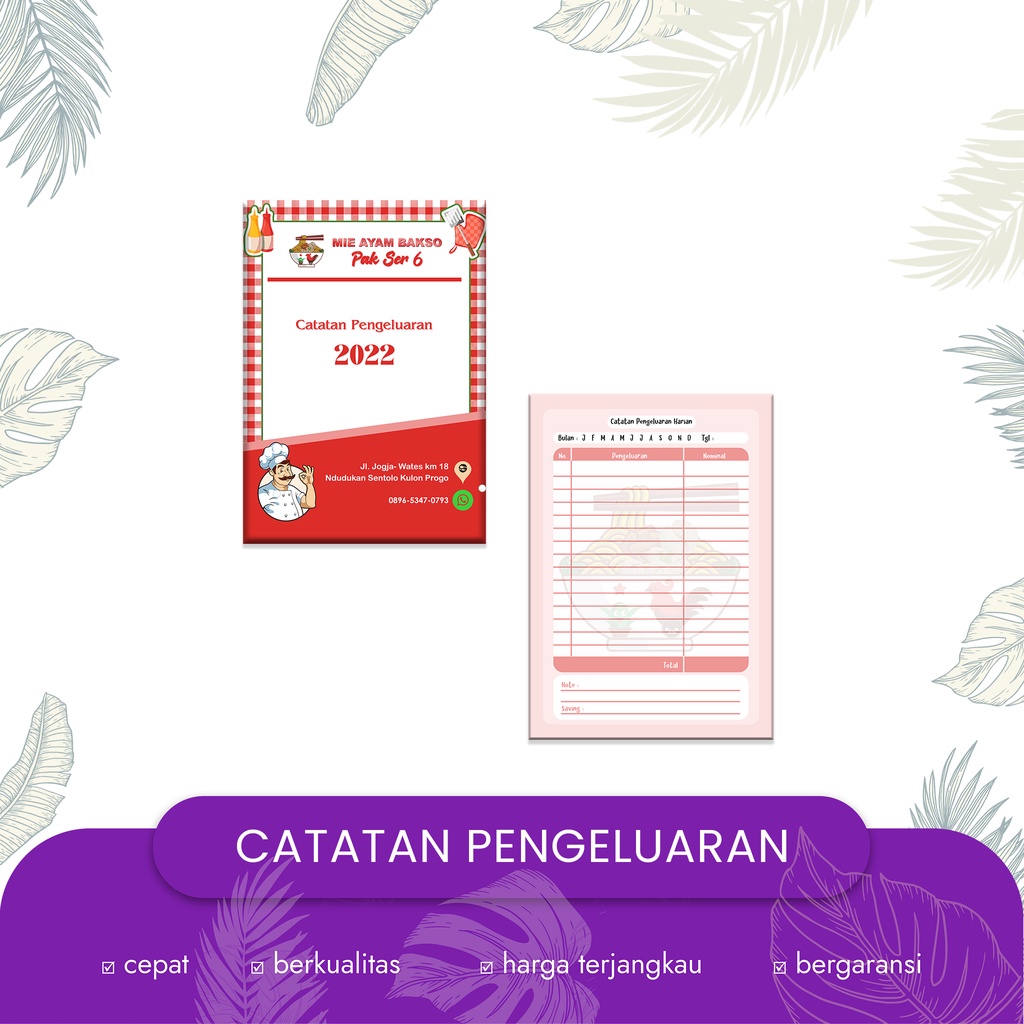 

Catatan Pengeluaran Harian/Cash Flow (50 LEMBAR)