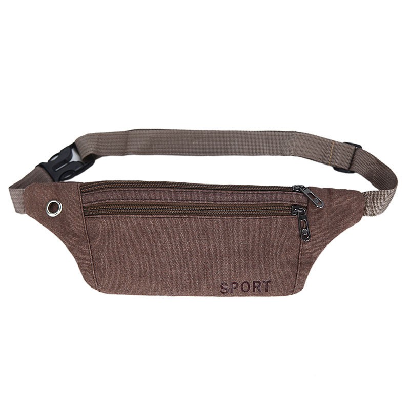 Sport Bag kanvas  sling bag Waist Bag canvas Tas Pinggang Pria Wanita IMPORT