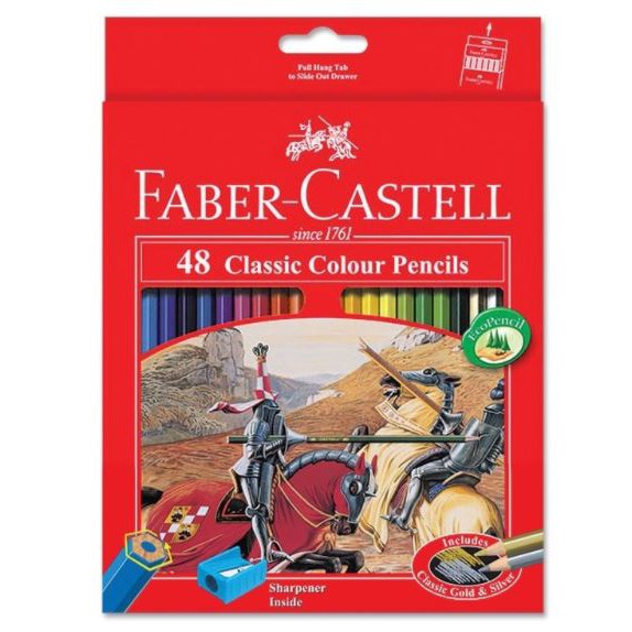 

Mi PENSIL WARNA FABER CASTELL 48 WARNA PANJANG CLASSIC