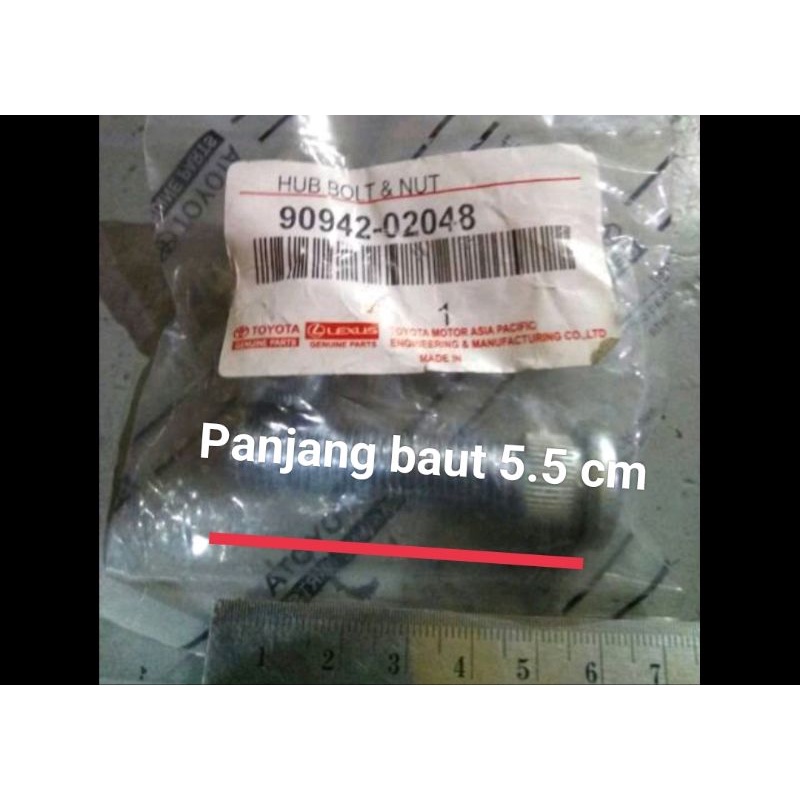 Baut Roda Panjang Toyota Kijang Fortuner Hilux