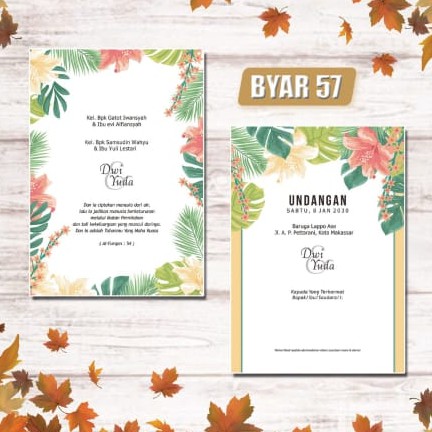 UNDANGAN NIKAH/ UNDANGAN PERNIKAHAN UNIK / UNDANGAN MURAH