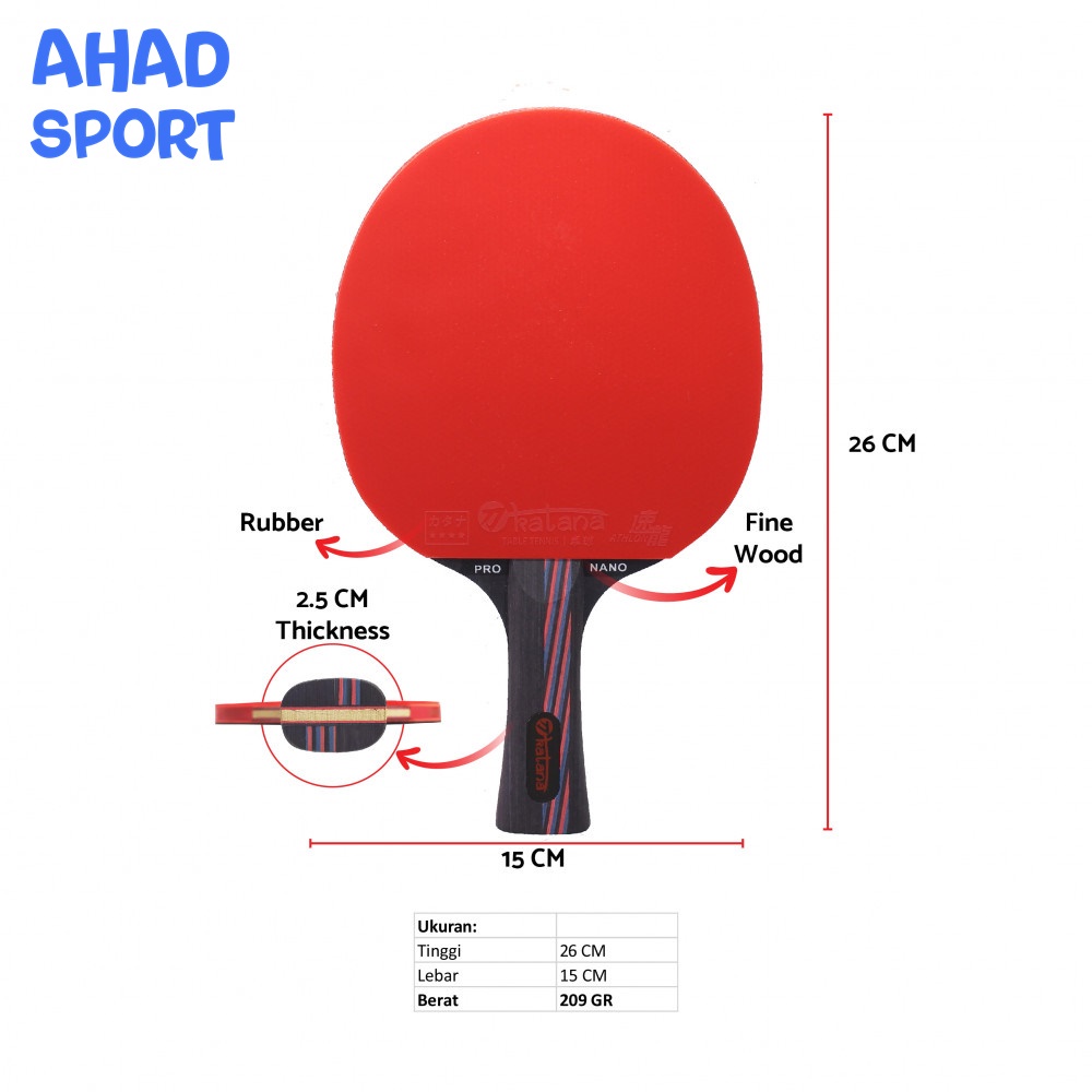 Bet Katana KB-05 Bat Tenis Meja Pingpong Original