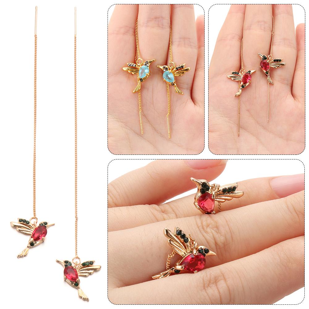 Lily Hummingbird Stud Wanita Simulasi Perhiasan Yang Indah