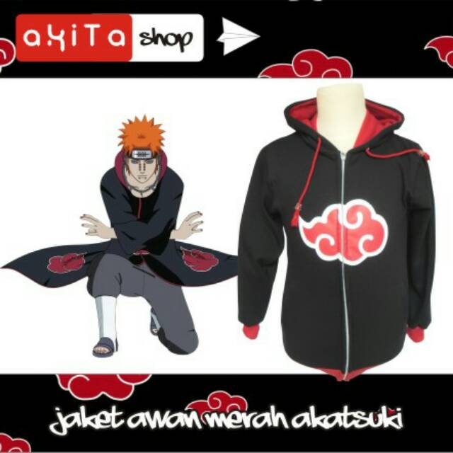 Jaket Awan Merah Ninja Akatsuki " Anime Naruto "