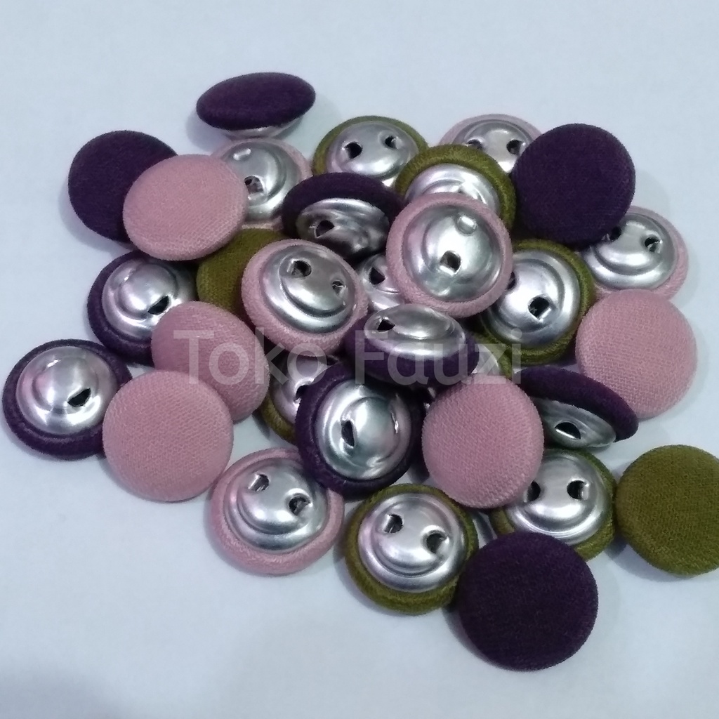 Kancing Jamur Bungkus Polos 1.5cm / Kancing Custom