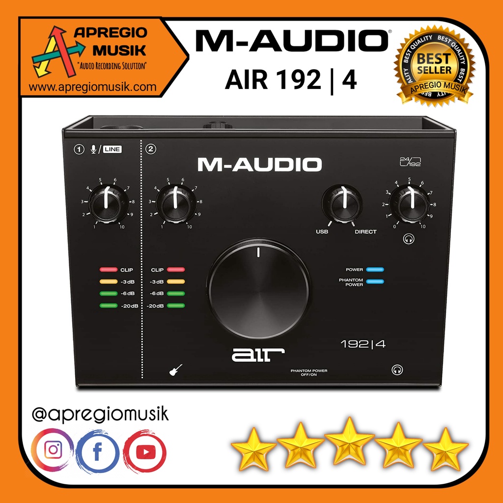 Maudio M audio Air 192 x 4 USB soundcard 2 channel input