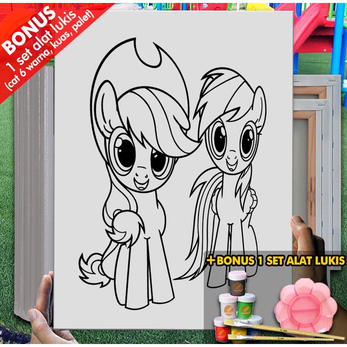 

Kanvas Menggambar Anak Monopoly Little Pony 30x40 cm MEL1139 Mewarnai Coloring
