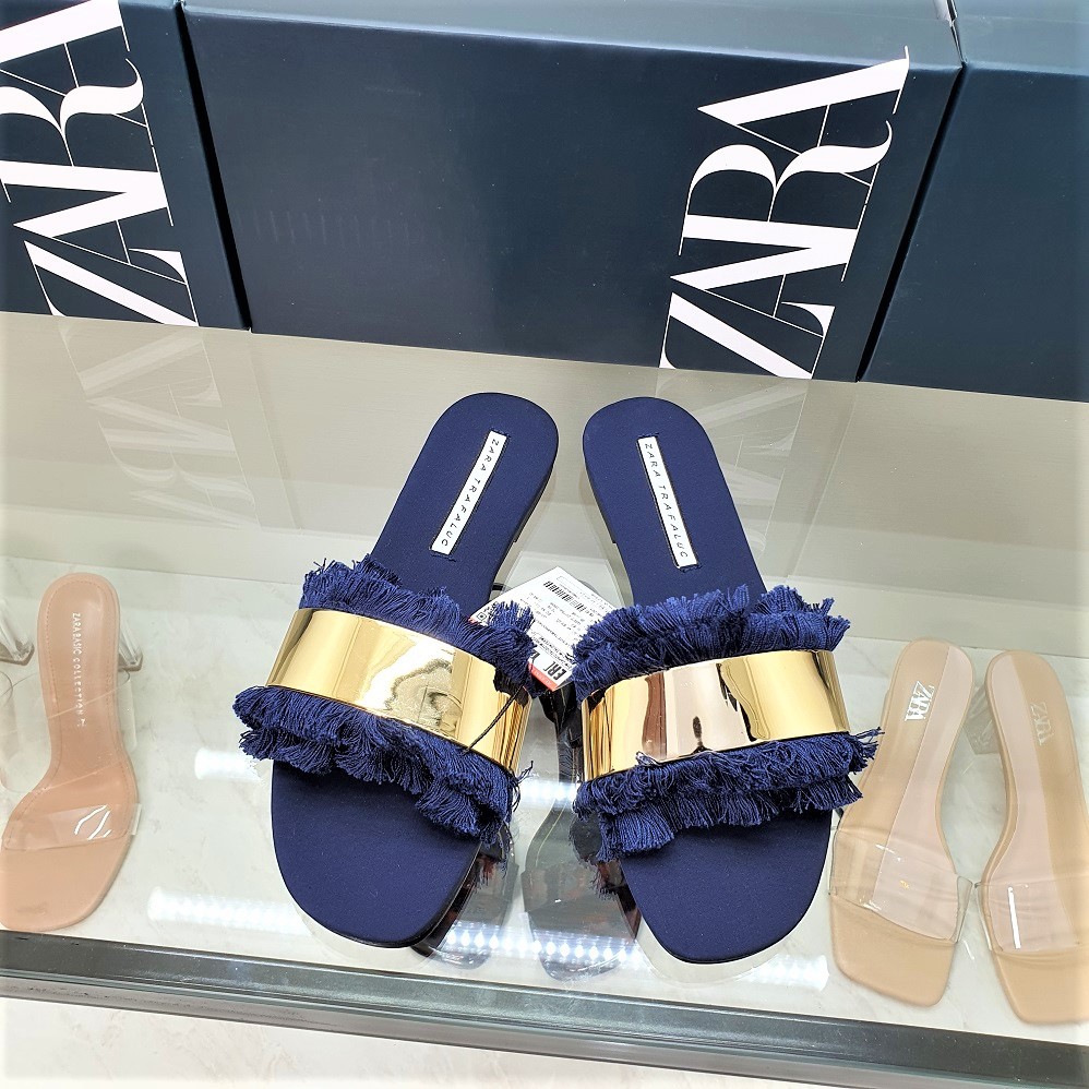 SANDAL SLOP ZARA ORIGINAL / SANDAL WANITA ZARA SLOP FLAT 2cm// ZARA SANDAL WANITA MODEL SLOP