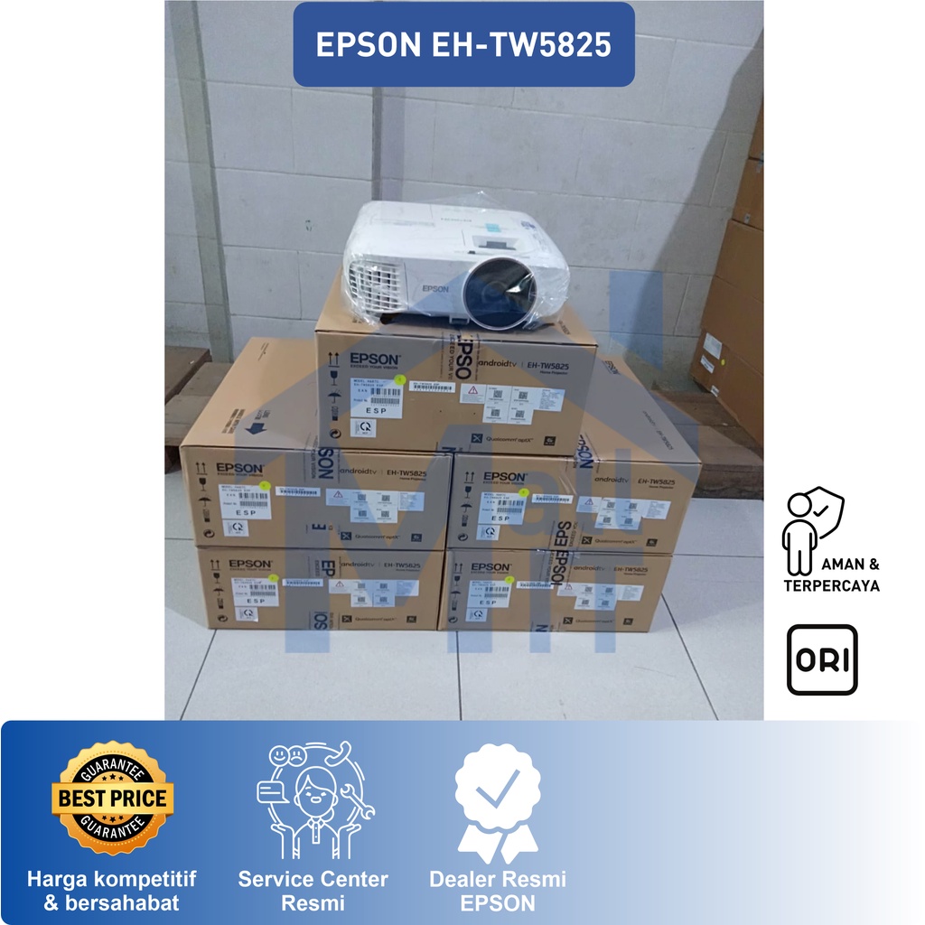 ( Packing Kayu ) Proyektor Epson EH-TW5825 EHTW5825 EH TW5825 1080p Android TV Original