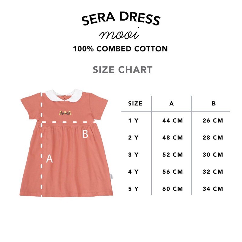 MOOI Sera Collar Dress / Baby Dress High Quality 0-5 Tahun CBKS SO