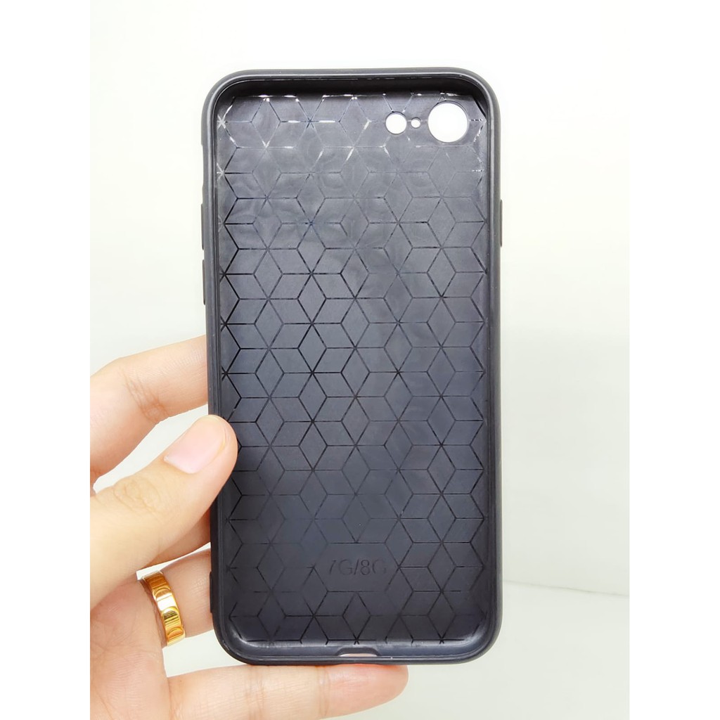 LUXURY Real Fiber iPhone X XS iPhone 7 8 with Pelindung Camera TPU Black Matte