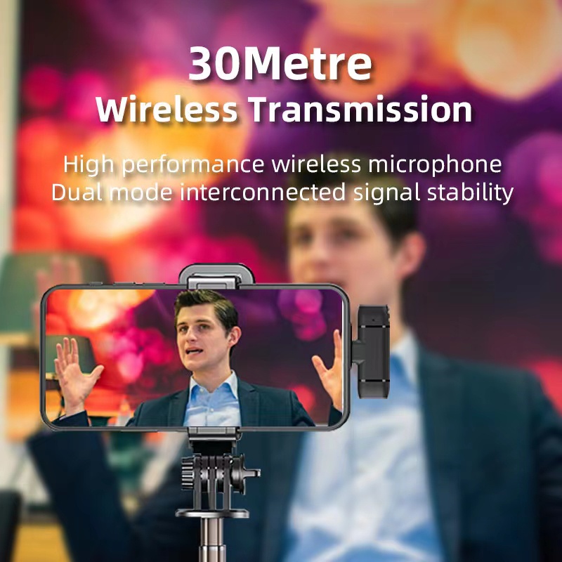 Microphone Wireless Clip On Mic Wireless Lavalier Microphone Clip On Wireless Mic Wireless Mic Clip On WirelessMIC ON CLIP PLUG N PLAY Clip On Microphone Mini Microphone clipon/ Mic smartphone WIRELESS YouTuber Vlogging TYPE C