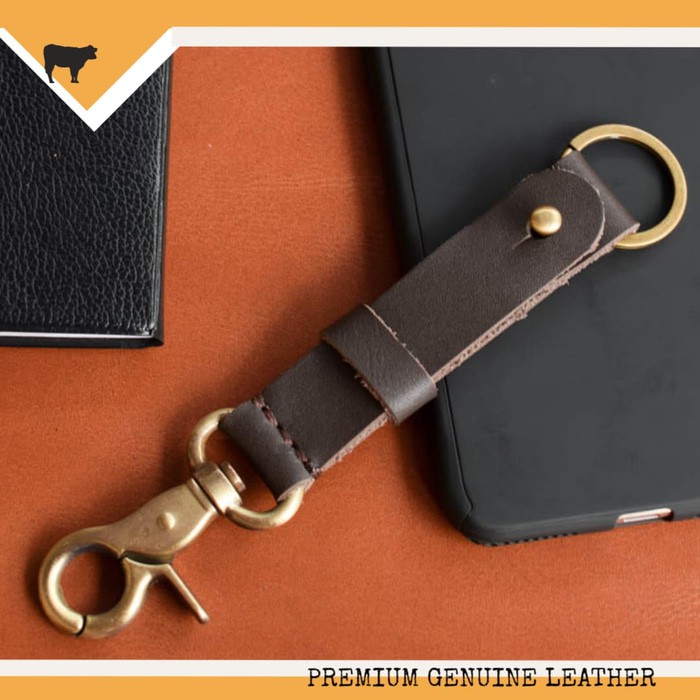 GANTUNGAN KUNCI MOBIL LEATHER KEYCHAIN HOLDER KULIT ASLI HANDMADE