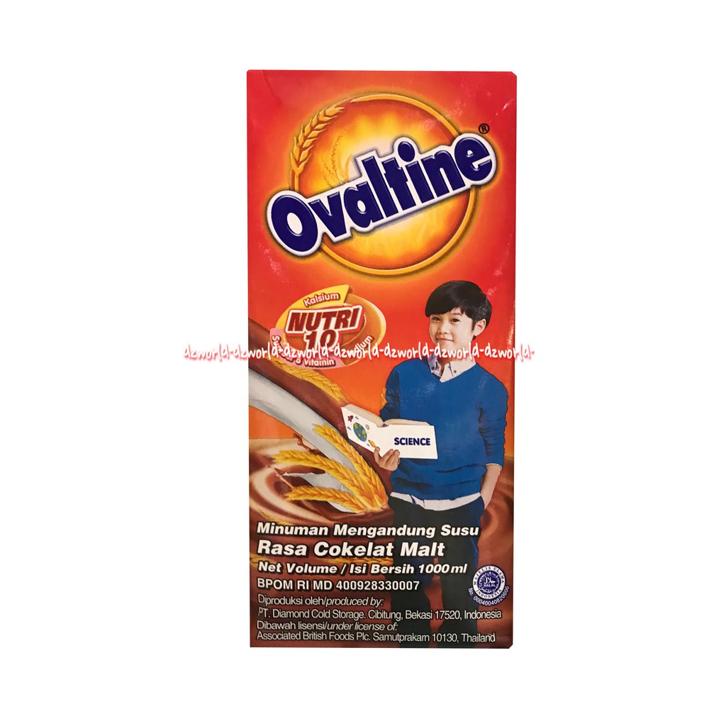 Ovaltine 1000ml UHT Siap Minum Susu Coklat Kotak 1L Oval Tine