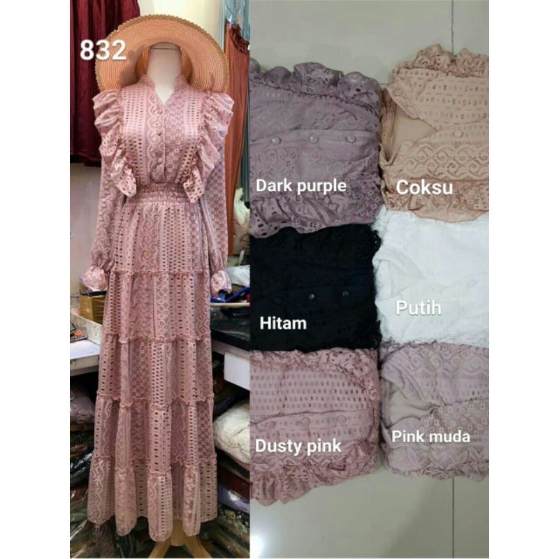 MAXI BRUKAT BROKAT DRESS GAMIS BY LORA