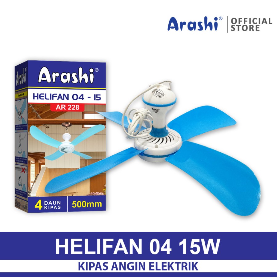 Kipas Angin Gantung Arashi Helifan 04 15 Watt AR 228 15watt