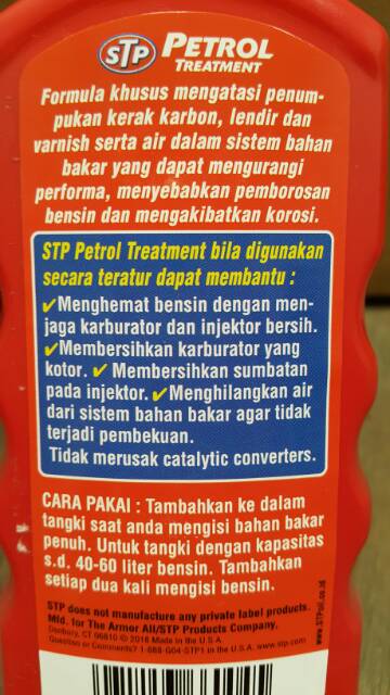 PENINGKAT KUALITAS BENSIN / PENGIKAT AIR  STP PETROL TREATMENT 155 ML