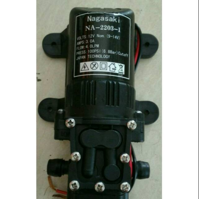 Pompa air DC 12 V 100 Psi Nagasaki