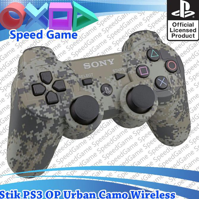 Stick Stik Ps3 Wireless Ori Original Pabrik Army Urban Camo // - Non Packing
