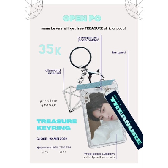 Treasure Enamel Keyring