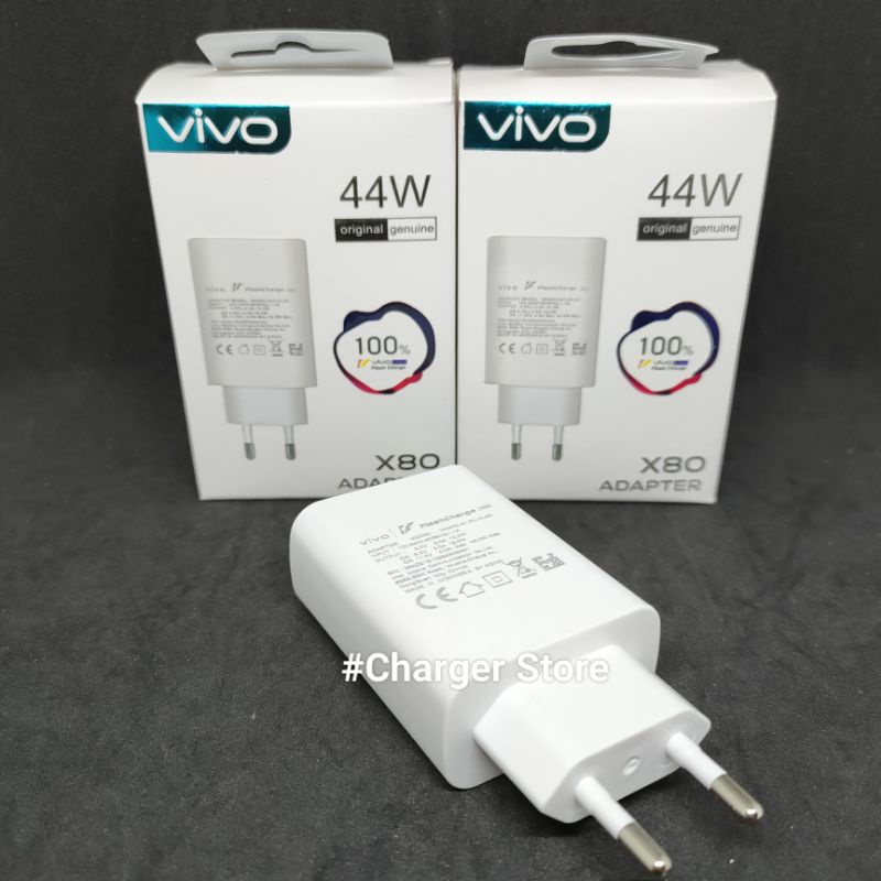 Adaptor Batok Charger Vivo 44W 4A Fast Charging