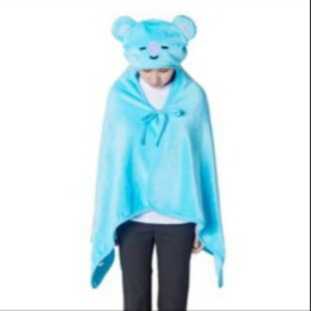 LINE FRIENDS BT21 KOYA Hooded Towel Blanket