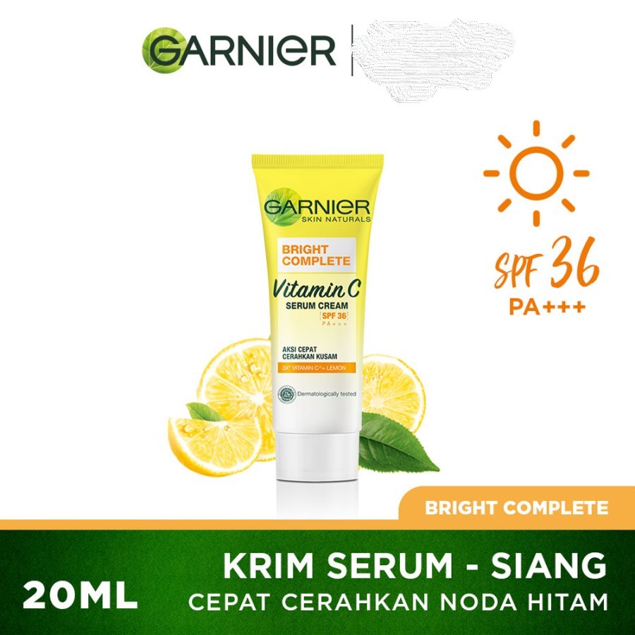 GARNIER BRIGHT COMPLETE DAY CREAM SPF 36 20ml (kuning)