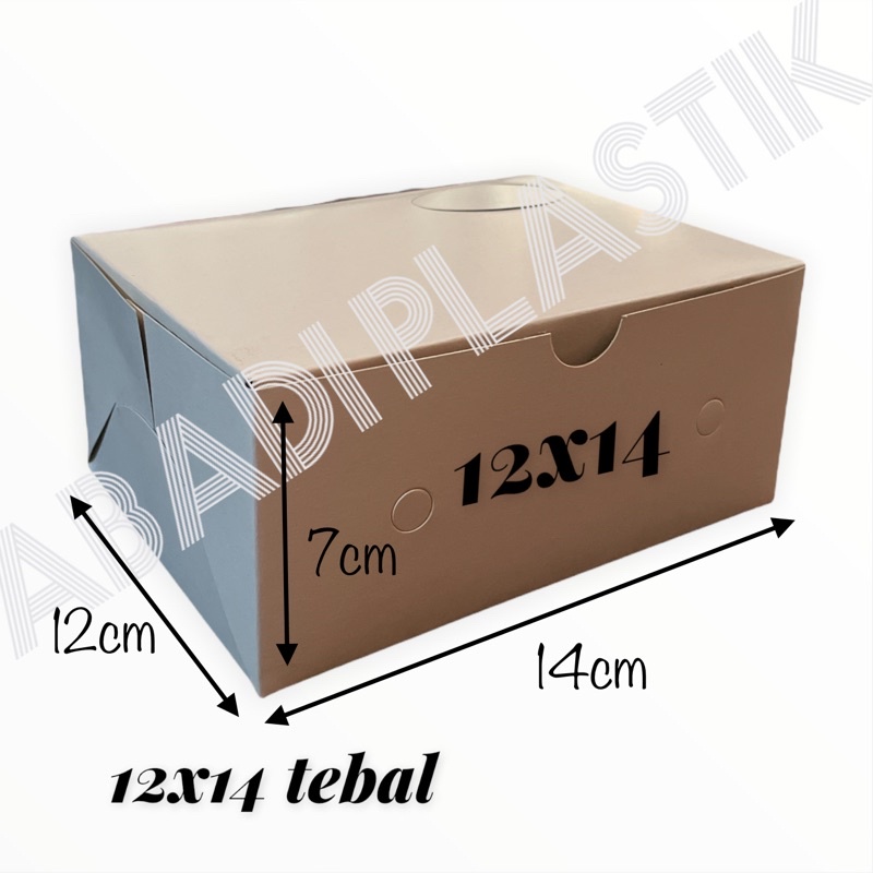

DUS KUE 12X14 POLOS/BOX KUE/DUS SNACK TEBAL-100PCS