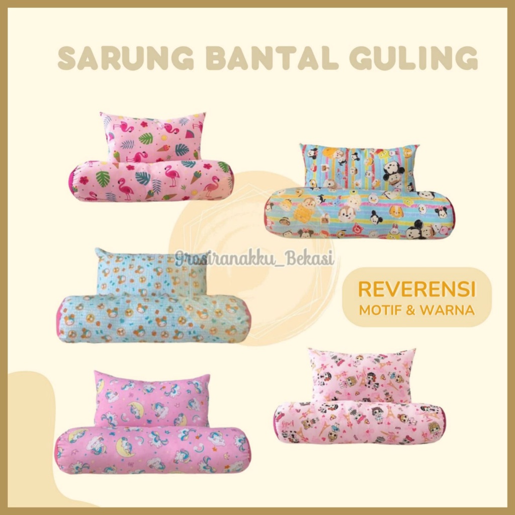 Sarung Bantal Guling Anak Motif Cewek Termurahh