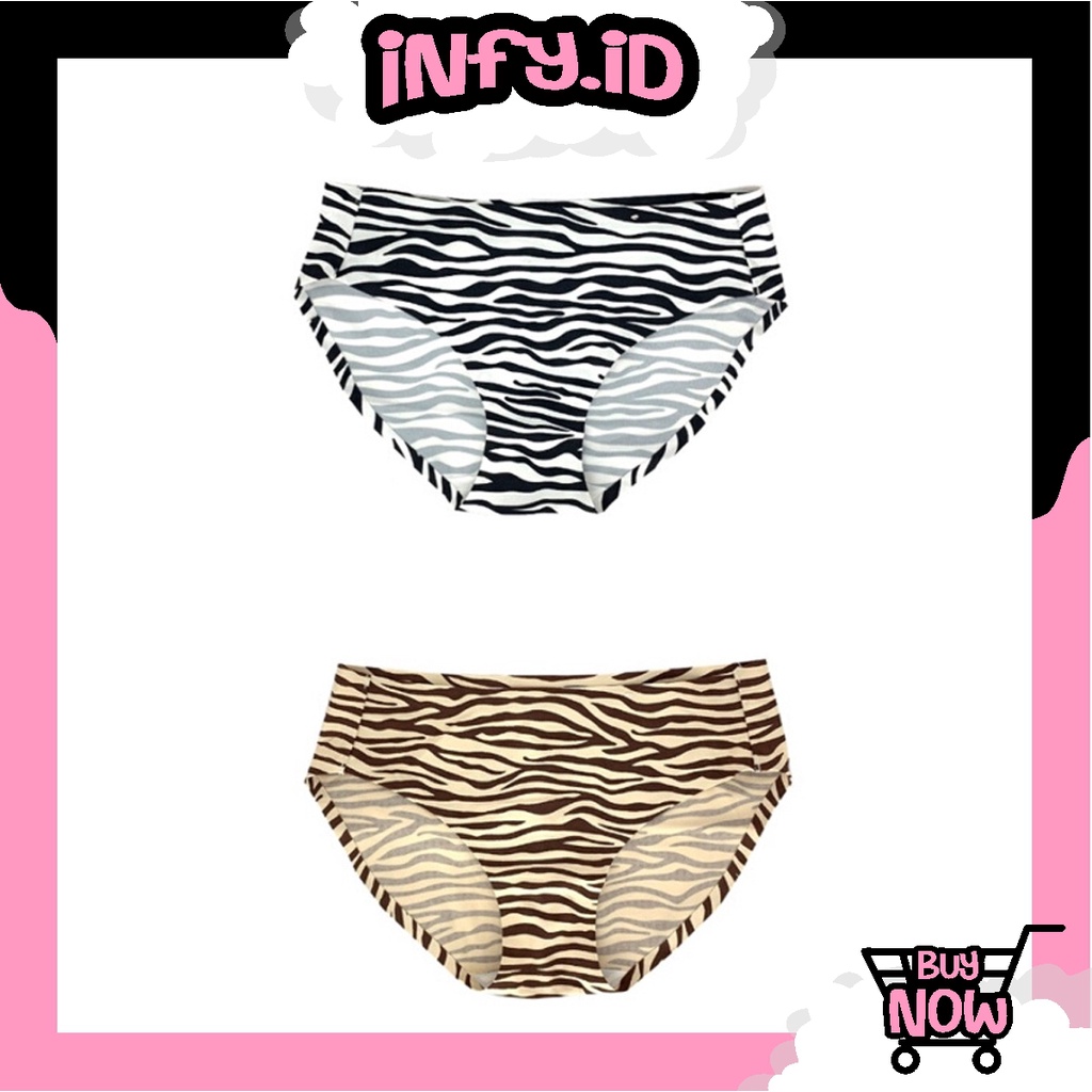 INFY - B077 Celana Dalam Wanita Leopard Motif Macan Import Underwear