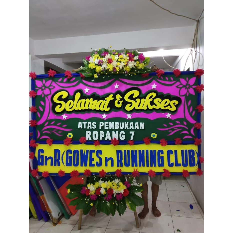 Karangan Bunga/ Bunga Papan / Karangan Bunga Papan / Papan Ucapan Bunga/ Papan Karangan Bunga 1,25x2