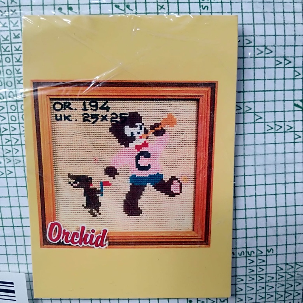 Kristik Kruistik Sulam 1 SET Cross Stitch Orchid/kristik orchid kecil