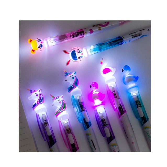 

J2 - LED Pulpen Pena Gel Karet LAMPU Import karakter UNICORN ja