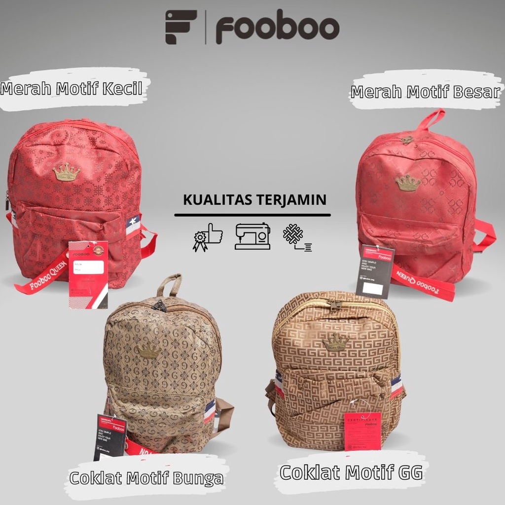 FOOBOO TAS  RANSEL BACKPACK WANITA  KUALITAS PREMIUM